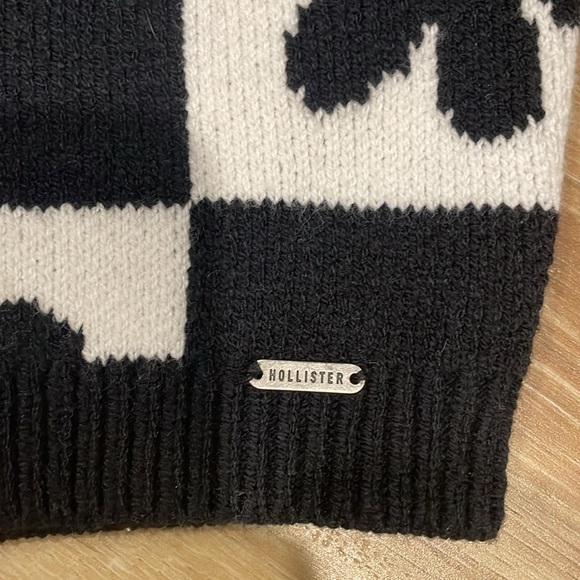 Cropped checkered sweater - Picture 3 of 4